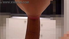 Teen babe notices my monster cock throbbing as cum fills her mouth 😍.