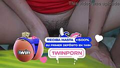 blonde teen handjob outdoor creampie pov