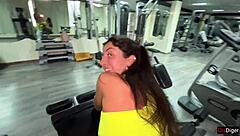 Trainer Passionately Fucks Katty in Gym, Cum on Ass