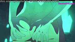 2D animated blowjob and fuck with Zelda elf slut in the pool