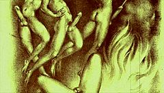 Vintage Erotic Illustration with Retro Anime Charm