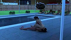 Summer with Mia episode 2 features threesome blowjob, big cock, milf assfucking, and anal sex