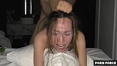 College Slut Screams During Rough Fuck