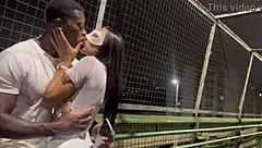 Skinny Bunny Crossdresses and Fucks on Street Catwalk, in Car Under Rain, Almost Caught