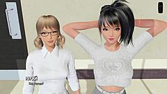 wanna see hot anime lesbians in a wild 3some gameplay?