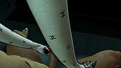 3D Asian Mature Milf Teases Big Cock With Her Huge Boobs.