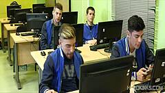 a wild gangbang orgy unfolds