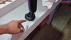 My ass gets drilled by a machine for pleasure
