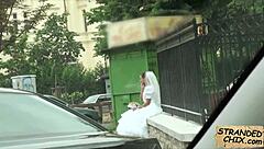 Bride Amirah Adara fucks random guy outdoors after wedding cancellation