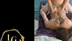 Chubby mother-in-law sucks and swallows cum