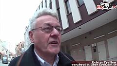 Old man Helmut picks up young German teen on the street for interview