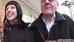 Old man Helmut picks up young German teen on the street for interview