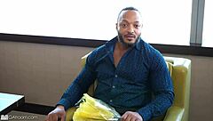 In the shower, a black cock stretches Adrian's ass wide open, bathing in the intense stretching action.