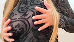 Revealing Sweatshirt Shows Big Breasts and Nipples on DepravedMinx