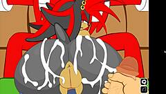 shadow takes big cock in her furry pussy 😏