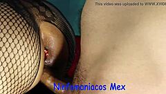 I stretch her out with a red anal plug