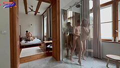 She didnt mind joining them in amateur group fun