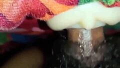 A Kerala Muslim boy fucking a rubber pussy in slow motion
