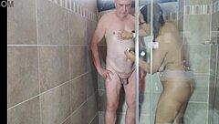 Hot sexy shave in shower preview with Agarabas and Olpr