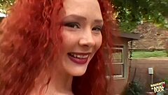 Redhead Audrey Hollander's wild anal scene with cum shot
