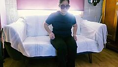 degenerate voyeur touches the lady and asks her to strip.