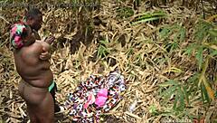 stepmom and stepson fuck on public ranch 😈