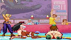 hentai mugen 18 character edit showcase with intense cum action in anime game