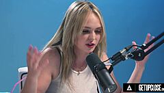 Blonde Lilly Bell's Intense Hitachi Orgasm Up Close in Full Casting Scene