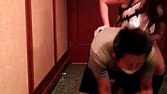 Femdoms use groin kicks to dominate in this ballbusting set