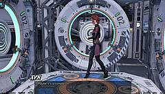 Stranded in space 95, holding hands with Asian scientist MILF.