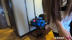 desperate for work she bangs the boss