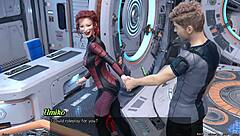 Stranded in space 95, holding hands with Asian scientist MILF.