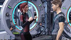 Stranded in space 95, holding hands with Asian scientist MILF.