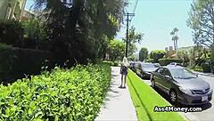 The icy blonde felt an overwhelming urge to skip class for a paid quickie blowjob in the outdoor classroom