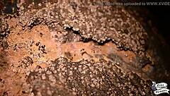 Novinha squirts while masturbating on the beach!