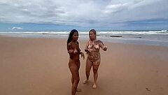 Beautiful latina fucked on beach with everyone watching