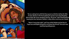 Young stud dominates stepmom and her big booty friends in comic