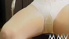 horny bitch fucks two cocks hard and gets facial cumshot!