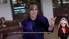 Cheating Wife Flirts Outdoors in Fishnets, Hentai Style