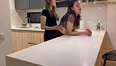 Latina Lesbian Eats Pussy Instead Of Coffee In Homemade Tribbing