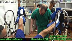 Cum Clinic Extraction 6: Angel Ramiraz Jerks Restrained Cock. Naked Doctor in Florida Gyno Exam!