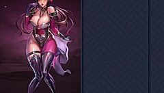 i'm teasing that naked maiden with a cucumber, her pussy dripping wet in this hentai