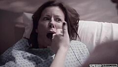 Three womanizing men seduce a mentally ill patient for a hot and taboo threesome