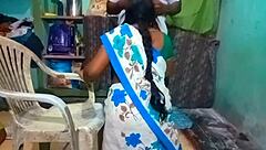 Tamil beauty aunty gives blowjob and takes doggy style