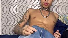 Brazilian Teen Comes Home Horny After Party! He Jerks Off Roughly Alone.