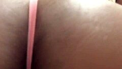 Ebony babe strips in public bathroom. So hot! 😍