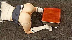 Petite Asian Teen Rides Big Black Dildo