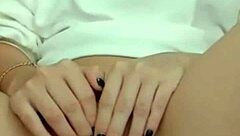 gorgeous brunette shares intimate webcam moments