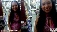 Latina Amateur Flashes Big Ass At Mall.