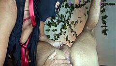 Destroying His Ass with Fingers and Dick with Mouth in Bedroom